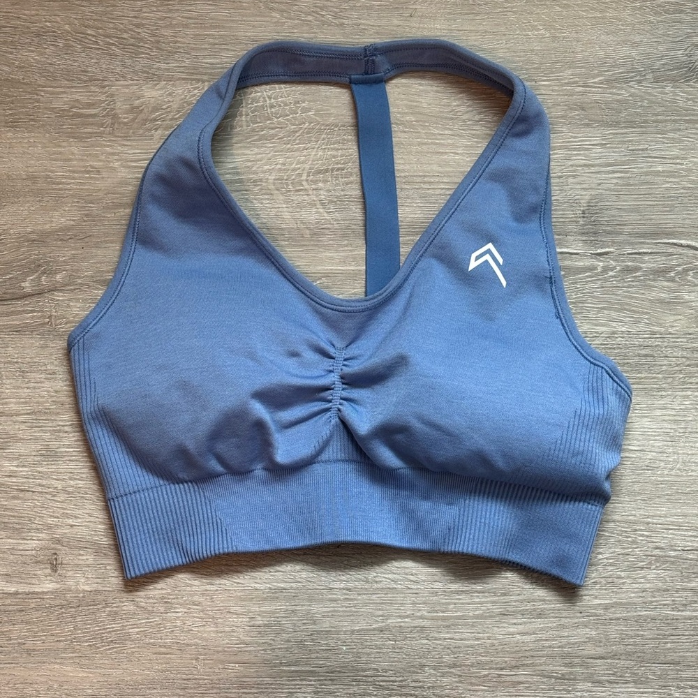 Oner Active Classic Seamless Sports Bra Halter - Light Denim Marl